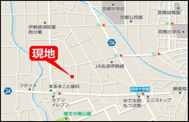 伊勢崎市東上之宮町1期　URBAN STYLE　全3棟の地図