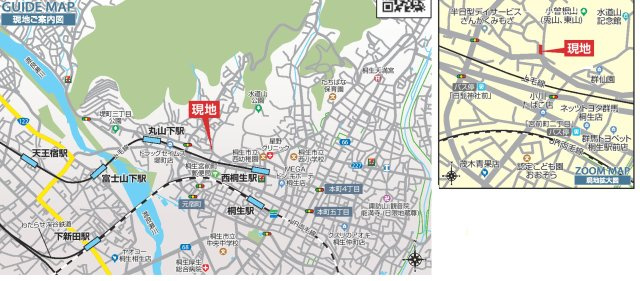 桐生市堤町1丁目　BLOOMING GARDENの地図