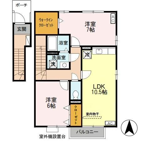 シャロット学園南館の間取り