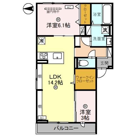 カーサ　フェリーチェの間取り