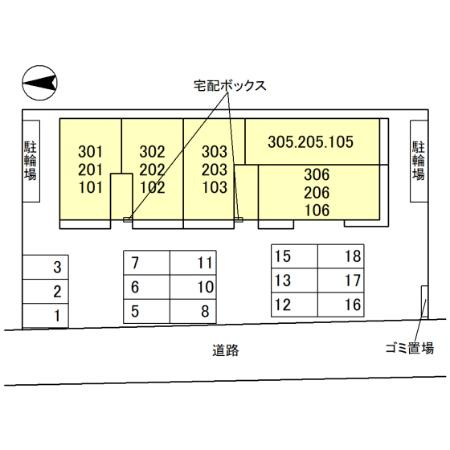 カーサ　フェリーチェの区画図