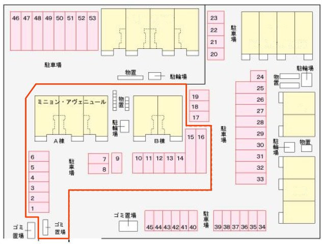赤枠で記した区画となります。