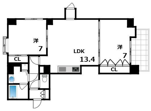 パーチェ御影の間取り