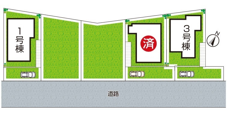 神戸市中央区神仙寺通　第3期　未入居の区画図|全3区画