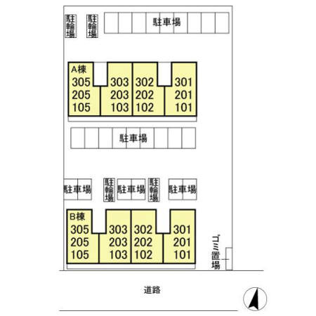 プレミール　Bの区画図