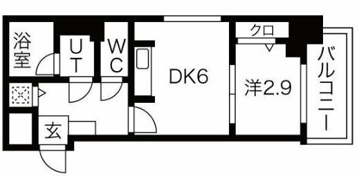ライフフィールドなにわ本町RUELLEの間取り