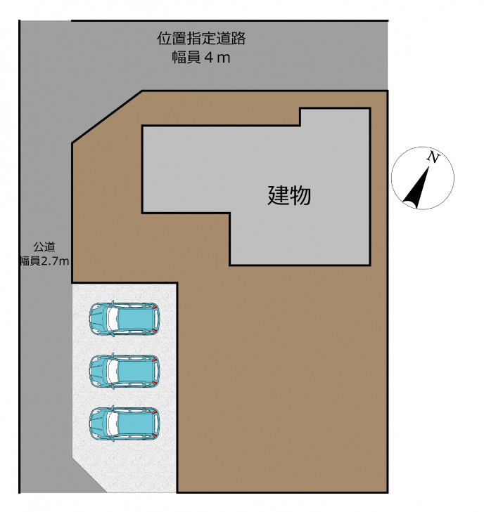 石岡市石岡　中古戸建の区画図