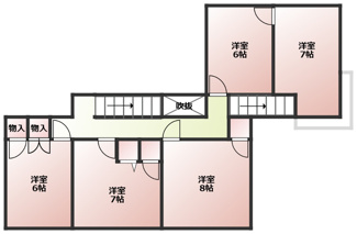 【間取り】 | 寒河江市船橋　売戸建 | 2階 間取図