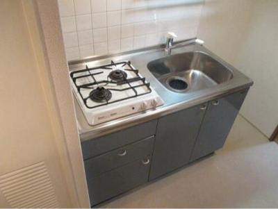 【キッチン】 | メゾン・ド・ヴィレ千葉中央 | ガスコンロ二口