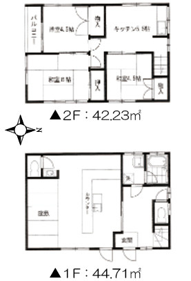 『北鴻巣駅』西口5分。元居酒屋の居抜き物件（店舗付住宅）の間取り
