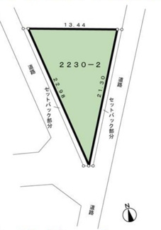 【土地図】 | 日高市高萩　建築条件なし売地　「武蔵高萩駅」徒歩12分　敷地42坪　【高萩小学区】