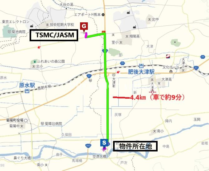 よかタウン／菊池郡大津町／下町1期／1号棟の地図|大津町下町/新築戸建完成です♪即ご案内可能です☆内覧ご予約お待ちしておりますm(__)m