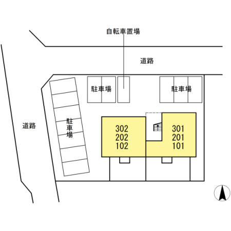ボヌール Ⅲの駐車場