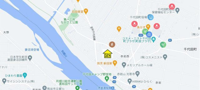 邑楽郡明和町江口1期　Kダンパー　全3区画の地図