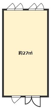 野洲市小篠原の店舗事務所の間取り