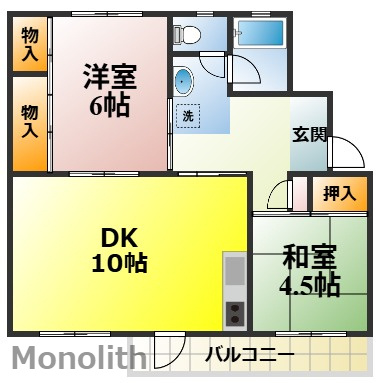 鶴山台12号棟の間取り