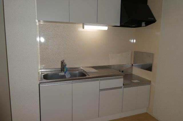 総社市西郡のアパートのキッチン|ガスコンロ設置可