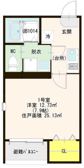 Le・Ange弐番館の間取り