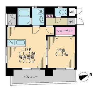 【間取り】 | ベルウッド浅草