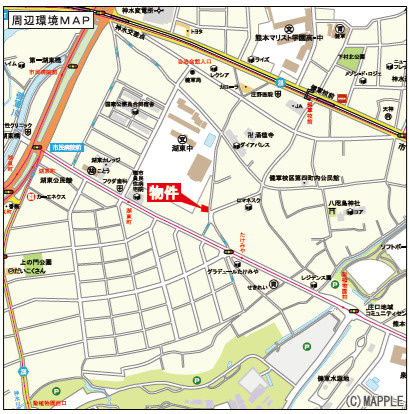クレイドルガーデン／東区湖東第5／1号棟の地図