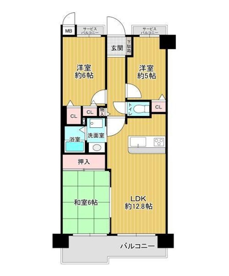 【間取り】 | 進和グレーシィハイツ堺