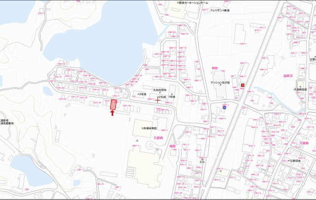 【地図】 | 久留麻　中学校近くの土地