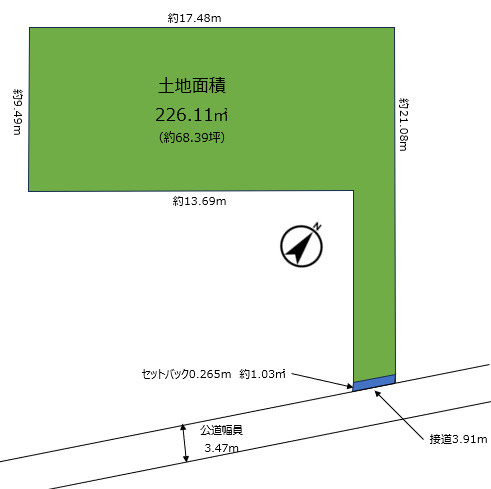 松浜町　売土地の土地図