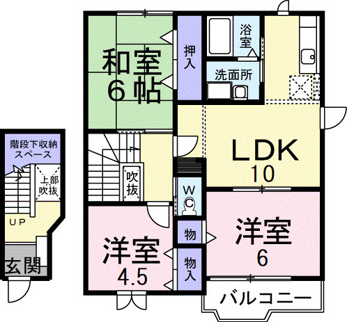 メープルタウンＡの間取り