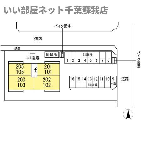 仮）おゆみ野中央2丁目PJの区画図