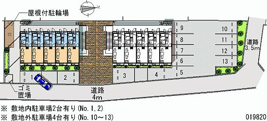 レオパレスグレイスⅠの区画図|グレイスⅠ