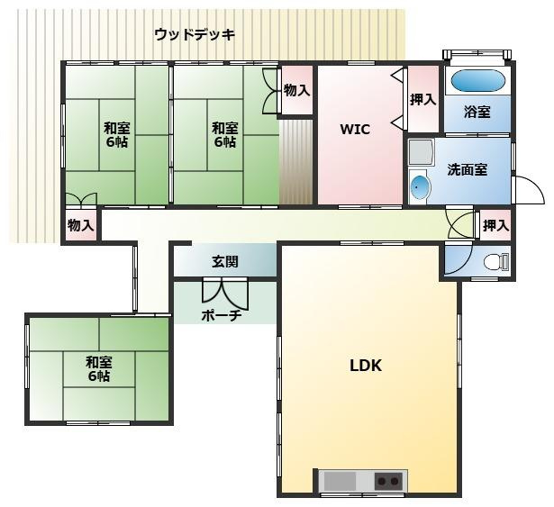 曽於市末吉町南之郷の中古一戸建の間取り