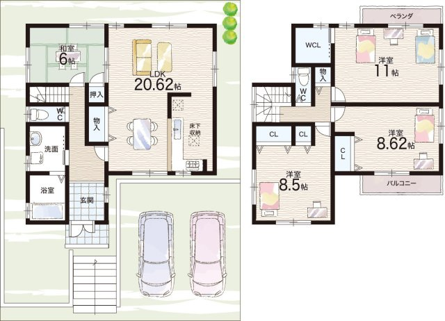 木津川市州見台　第2期　新築未入居の間取り|49号地