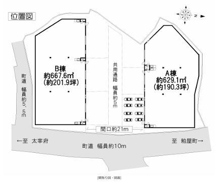 MPL須恵Ⅰ倉庫　A棟の区画図
