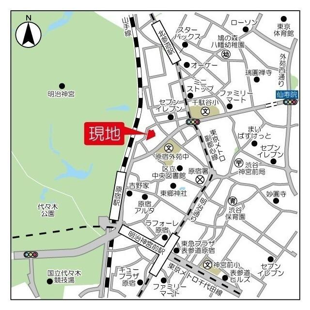 クエストコート原宿の地図| 