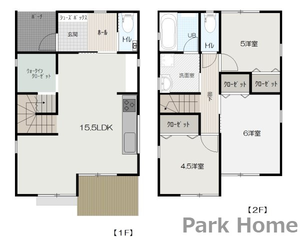 高知市一ツ橋 -５号地- 新築戸建ての間取り|5号地