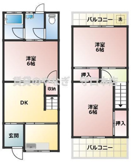 【間取り】 | 門真市舟田町テラス | ３ＤＫ