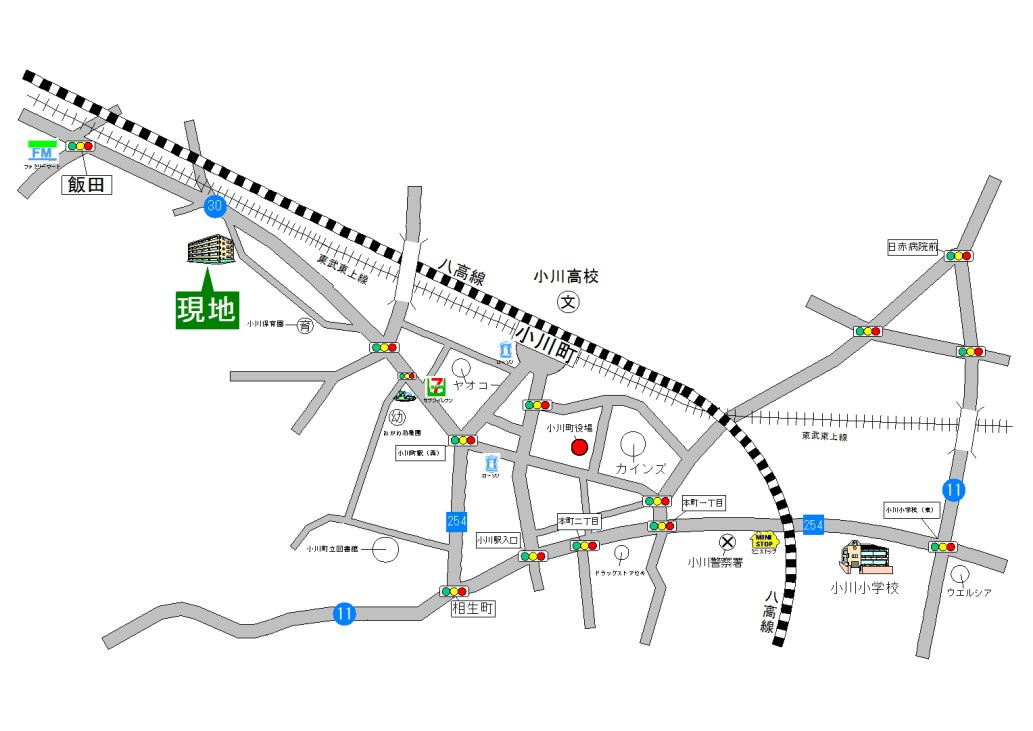 コスモ小川町(610) の地図