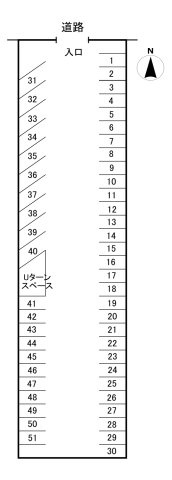 北澤ガレージの区画図