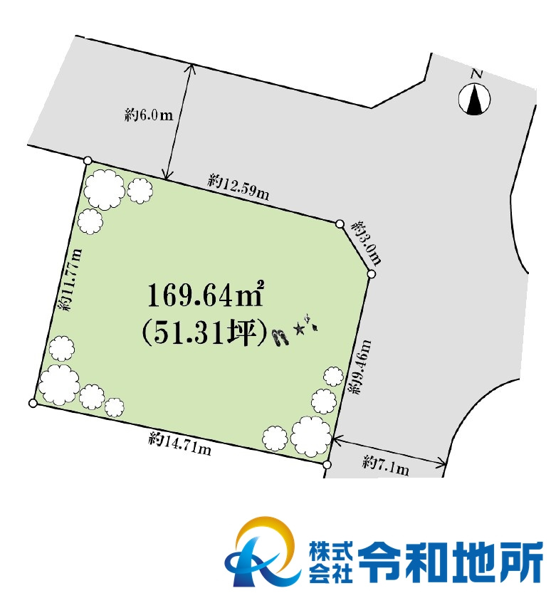 売地　藤沢市石川2丁目の土地図