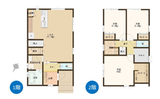 【間取り】 | 新築　燕市井土巻5丁目⑥ | 3LDKの間取となります。駐車スペース2台可能