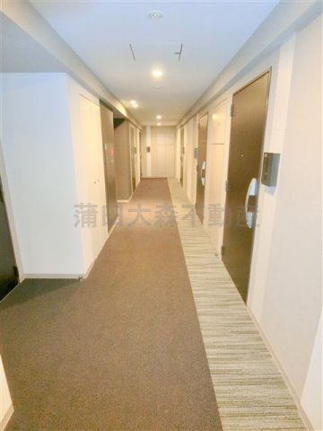 パークリュクス蒲田一丁目のその他共用部分|カーペット敷きの内廊下