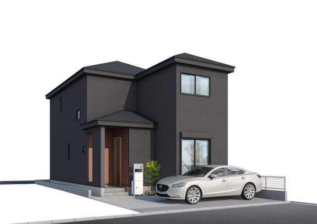 新築戸建　佐久市原の外観パース|完成予想パース