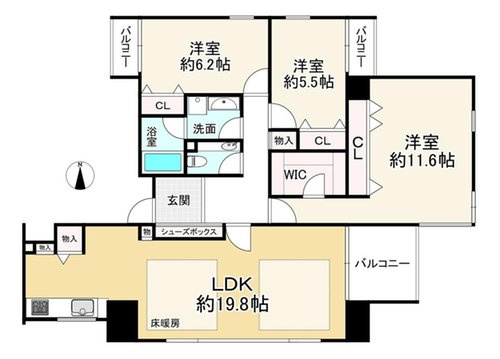 【間取り】 | ハイマート夕陽丘アーバニティ
