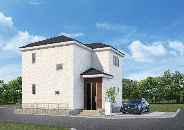 新築戸建　佐久市原の外観パース|外観パースです