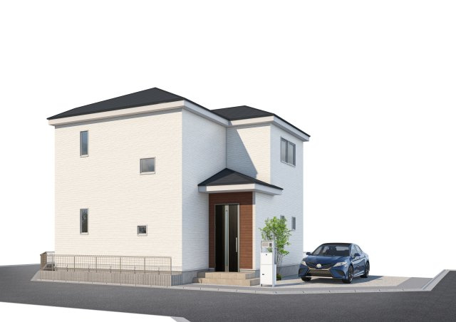 新築戸建　佐久市原の外観パース|外観パースです