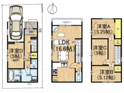 山科区西野大鳥井町　新築戸建の画像