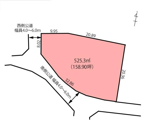 岐阜市日置江字屋敷前畑の土地図