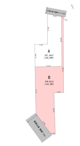 岐阜県関市緑町2丁目Bの土地図