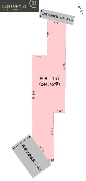 岐阜県関市緑町2丁目Bの区画図|土地全体図