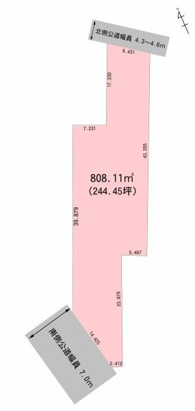 岐阜県関市緑町2丁目Bの区画図|土地全体図